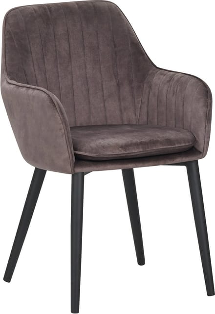Colenis® - Melly Eetkamerstoel - Set Van 4 - Bruin - Fluweel - Velvet - Met armleuning