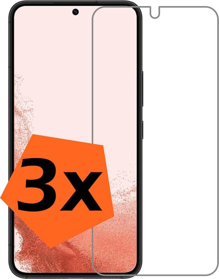 Screenprotector - 3 Stuks - Geschikt voor Samsung Galaxy S22 Plus - Extra Sterk - Gehard Glas - Beschermglas - Tempered Glass - Screen Protector