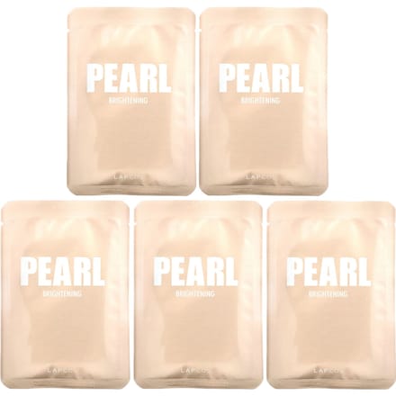 Lapcos, Pearl Sheet Beauty Mask, Brightening, 5 sheets, 24ml (0.81fl oz) beige
