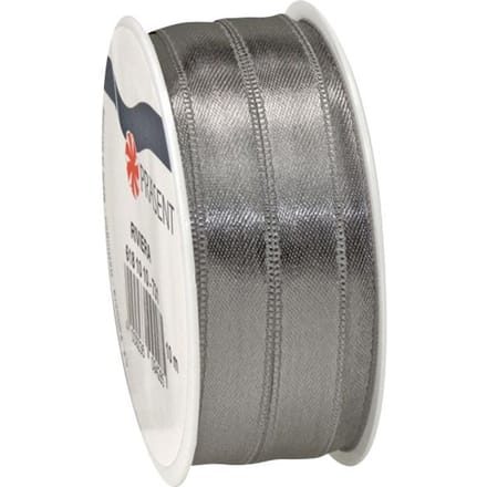 Satijnen lint, 10 mm - Zilver