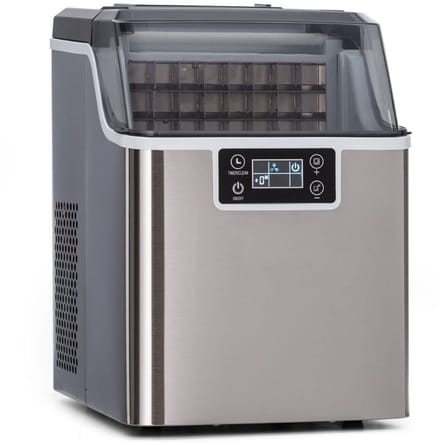 Aurixi® Ijsblokjesmachine - Mini Ijsblokjesmachine - Ijsblokmaker - Zilver - 38cm x 26cm x 36cm