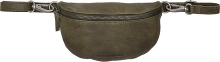 Hide & Stitches Paint Rock Heuptas - 100% Leder - Fanny Pack - Leren Dames Tas - Olijfgroen