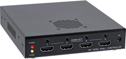InLine® HDMI-videowall switch 1 tot 4 monitoren, Full-HD