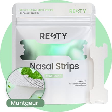 Resty Mint Neusstrips - 48 stuks - Met muntgeur - Voor slapen en sporten