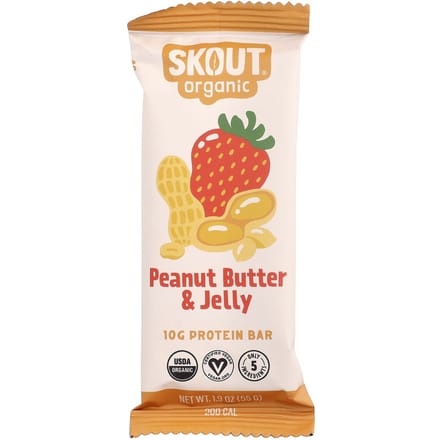 Skout Biologische Eiwitreep, Pindakaas & Jelly, 55g (1.9oz)