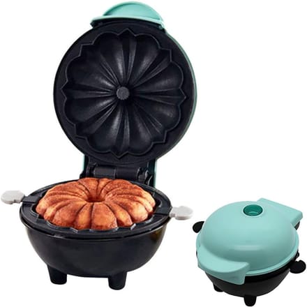 Mini Flower Donut Maker Machine Anti-aanbak Thuis Commerciële Elektrische Voedselkwaliteit Ontbijtcake Maker EU blauw