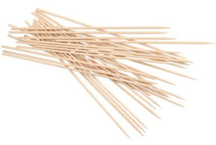 1000 Sjasliekstokjes, hout pure Ø 3 mm · 20 cm