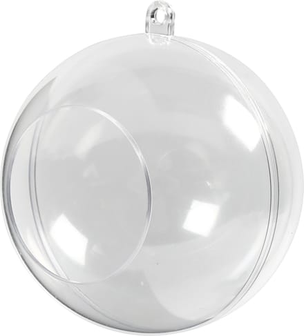 Deco ballen met opening, d 8 cm, gatgrootte 4,5 cm, 5 stuk/ 1 doos