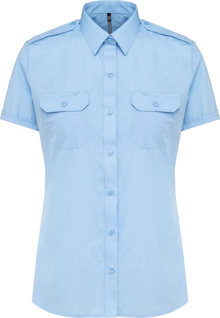 Kariban Damespilootoverhemd korte mouwen K504 - sky blue - M