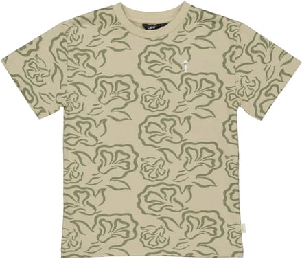 QPI - Deen Jongens shirt - AOP Taupe - Maat 98