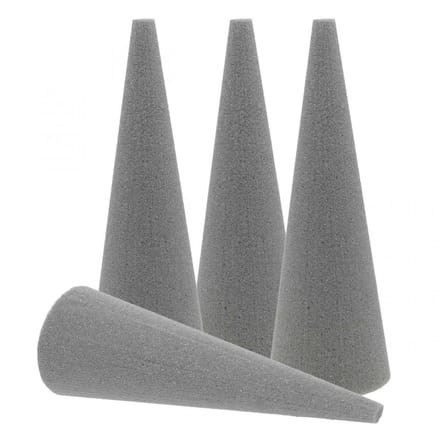 OASIS® Floral Foam Cone SEC Grijs, Droge Bloemenmassa H24cm Ø8cm 6 st.