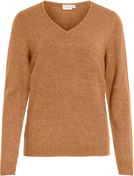 VILA - VIRIL V-NECK L/S KNIT TOP - NOOS - Dames - Gebreide truien