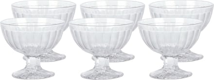 Excellent Houseware IJcoupes/ijs serveer schaaltjes - set 6x stuks - glas - 200 ml