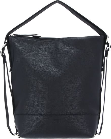 JOST Leren Rugzak Schoudertas Vika 3-Way-Bag Black Zwart