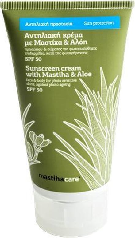 Zonnebrand crème met mastiek & aloë SPF50