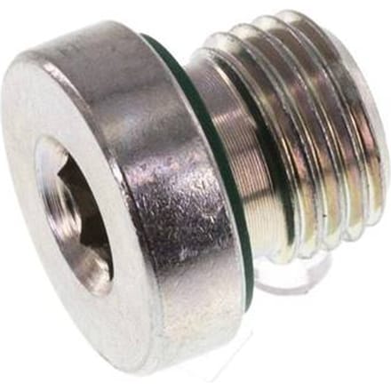 Plug M10 X 1 Staal FKM met Binnenzeskant 400bar [2 Stuks]