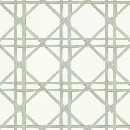 Behang Bamboo braided trellis groen