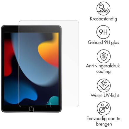 imoshion Premium Tablet Screenprotector - Geschikt voor iPad 9 (2021) / iPad 8 (2020) / iPad 7 (2019) 10.2 inch - Gehard Glas - Extra sterk