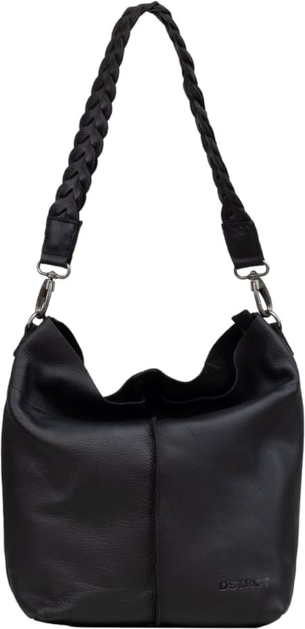 DSTRCT Preston Park Grote Schoudertas Dames - Leer - Zwart