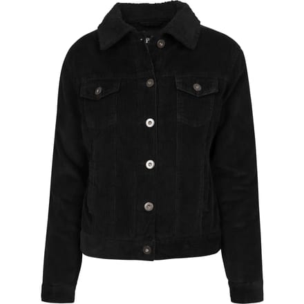 Urban Classics Jacket -XL- Sherpa Corduroy Zwart