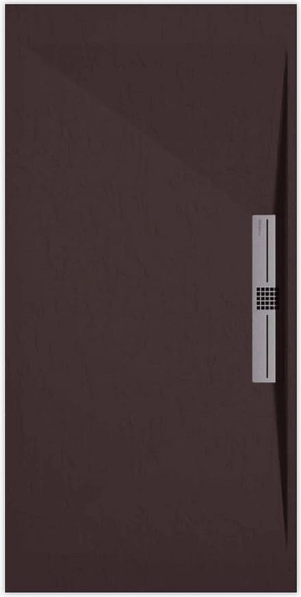 Sanifun douchebak Stone Side Chocolate Slate 1600 x 800 S