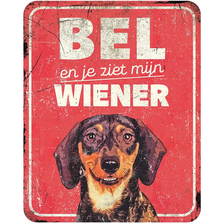 Waarschuwingsbord teckel nl D&D Home