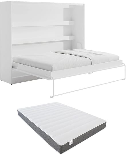 Vente-unique Bedkast hout wit 140 x 200 cm