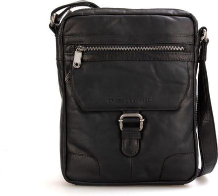 Leren A5 Crossbodytas - 10 inch - Nebraska - Zwart