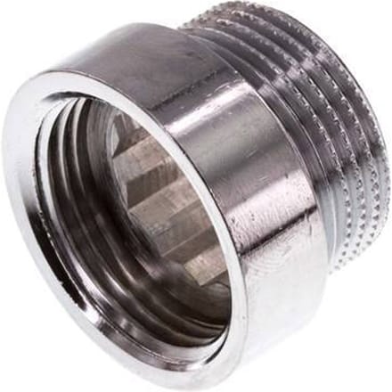 G 3/4'' F/M Verchroomd Messing Verlengstuk DIN 3523 - 10 mm [2 Stuks]