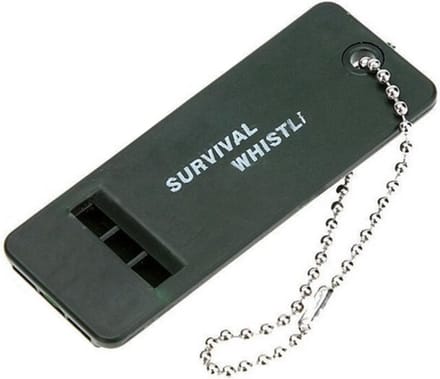 New Age Devi - Noodfluit - Survival whistle - Fluit van plastic met 3 tonen - SOS fluitje met sleutelhanger