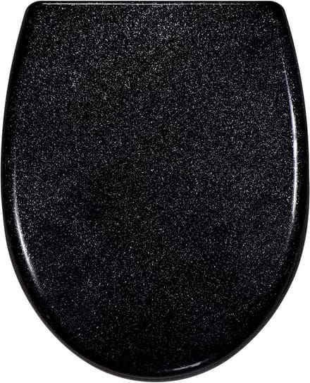 Zwarte WC-bril met Softclose en Quick Release - Montage Vanaf Bovenaf