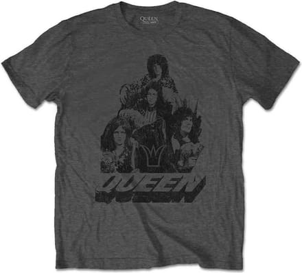 Queen - 70s Photo Heren T-shirt - S - Grijs
