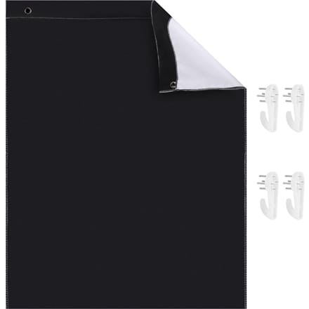 Andoer 1.5 * 2M/ 5 * 7ft Tweekleurige Achtergrond Wasbaar Achtergrandscherm Polyester Katoen Materiaal wit/zwart