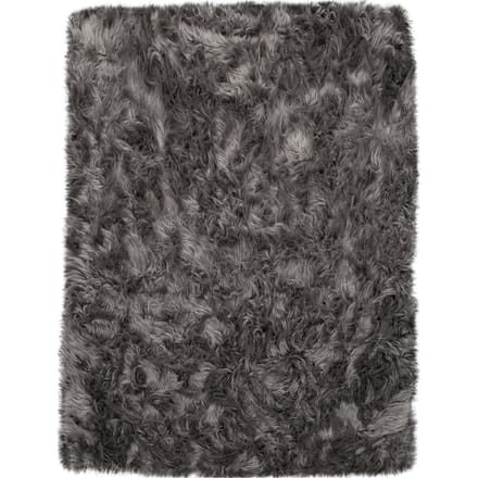 Hoogpolig tapijt Playara antraciet 60x100 cm