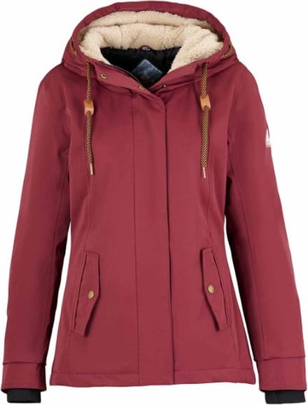 BJØRNSON Agneta Regenjas / Winterjas Dames - Waterdicht - Maat 36 - Rood-Bruin