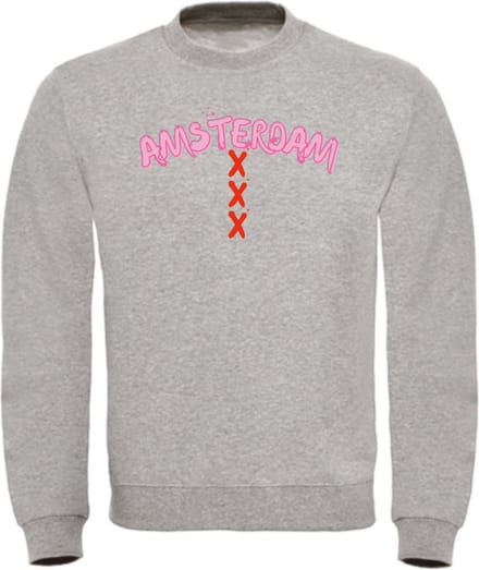 Sweater grijs L - Amsterdam - soBAD.