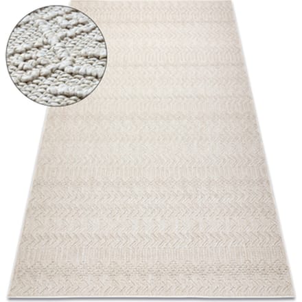 Kleden Rugsx Tapijt JERSEY 19243 crème - Chevron, structureel, 80x150 cm