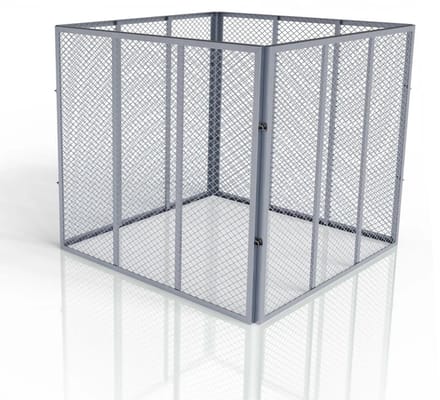 Metalen compostbak / Tuincompostbak / Bladkorf - Tuinafval - 450L - Zilver