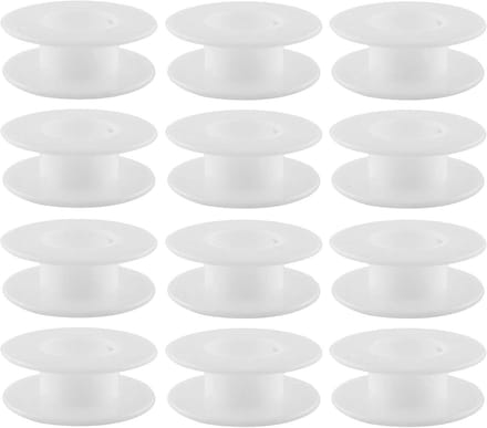 Plastic Spoelen - Draad Spoelen - Draad Opwinden - Perforatie Voor Fixatie - 55 mm - Wit