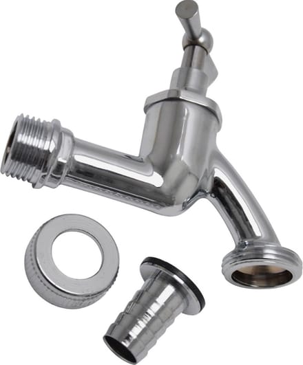 Sanivesk Tapkraan + Slangkoppeling 1/2"Mx3/4"M Chroom