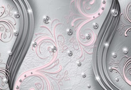 Fotobehang Pattern Abstract Ornament Leaves | PANORAMIC - 250cm x 104cm | 130g/m2 Vlies