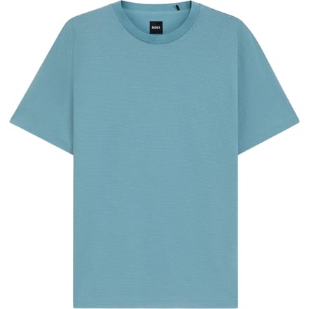 Boss Heren T-shirt met geribde kraag van C-Thompson (Lichtblauw)