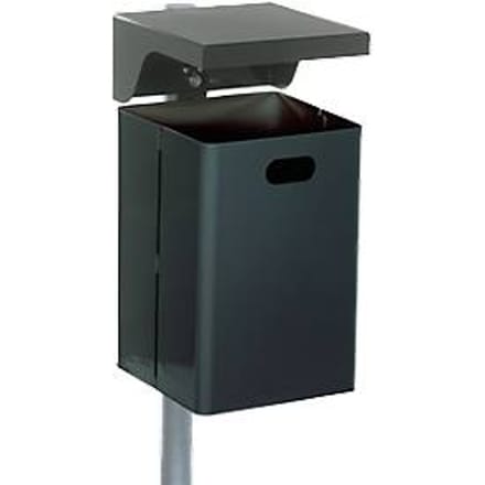 Afvalbak met overkapping, antraciet (RAL 7016)