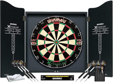 Dartbordenset met Kast en Darts - Professionele Combi-Set voor Dartliefhebbers