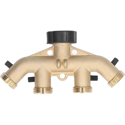 3 4in Slang Kraan Verdeelstuk Splitter 4-Weg Messing Pijp Split Connector Tuinslang DistributeurUS Standaard