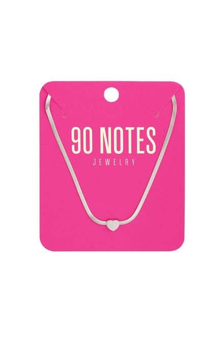 90 NOTES - Love in the Details Ketting - zilverkleurig
