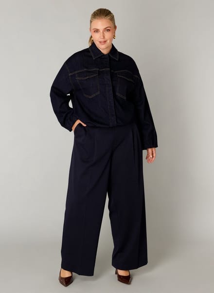 YEST CURVE YCFernan Cover ups - Denim Dark Rinse - maat X-0(44)