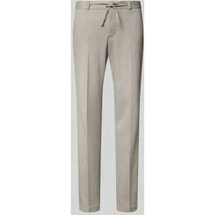 straight fit stoffen broek met bandplooien model 'Sparta'