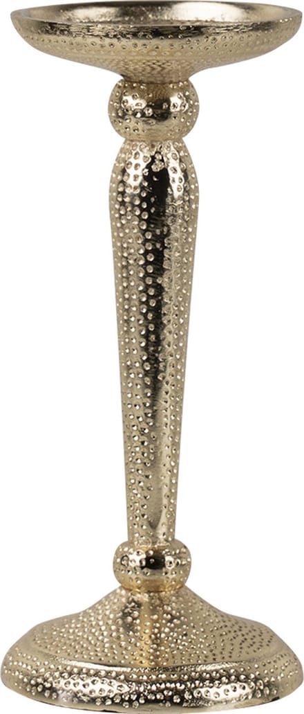 kandelaar gehamerd champagne goud 22x10cm