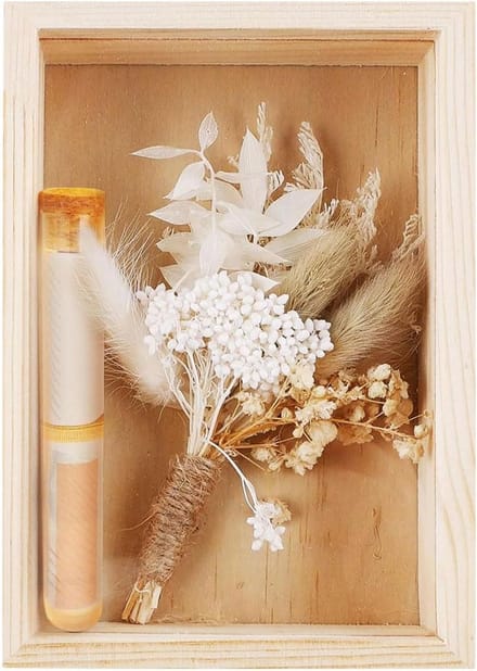 Allecto Plus - Geldcadeau bruiloft met gedroogde bloemen in houten doos